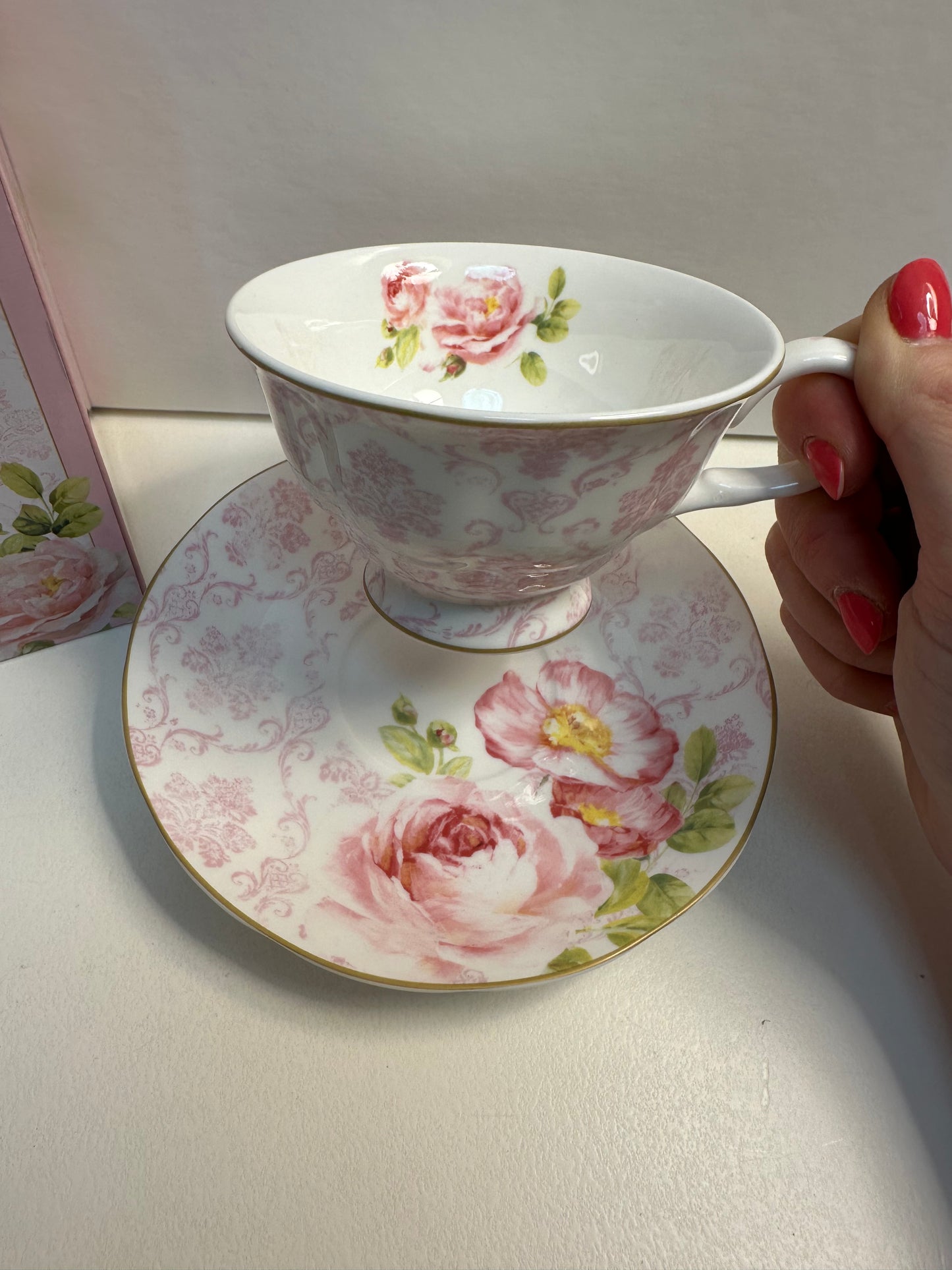 Floral Damask teacup