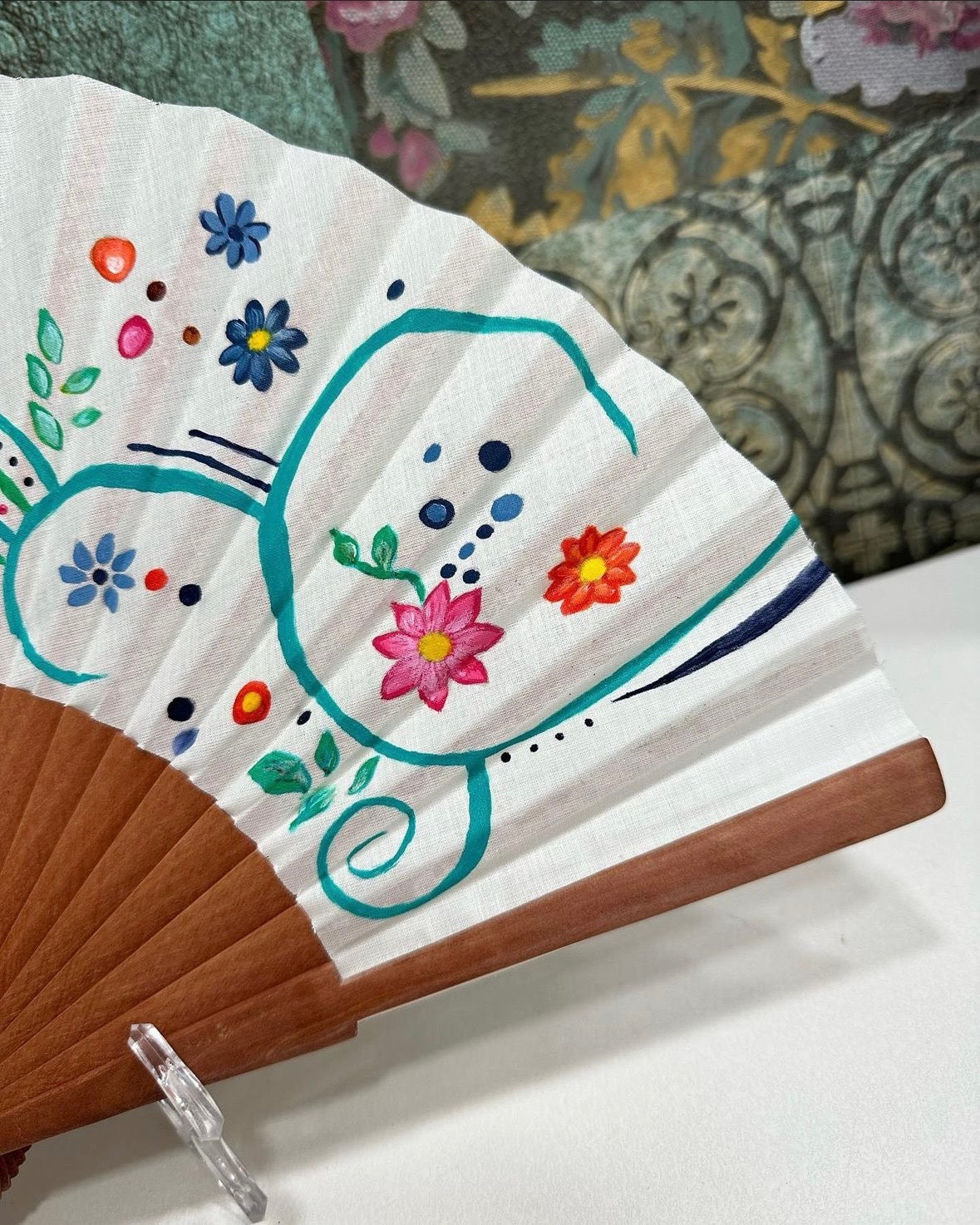 Hand painted fan