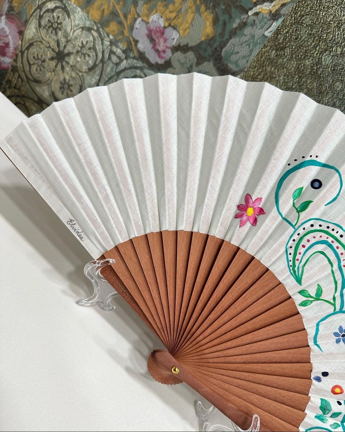 Hand painted fan