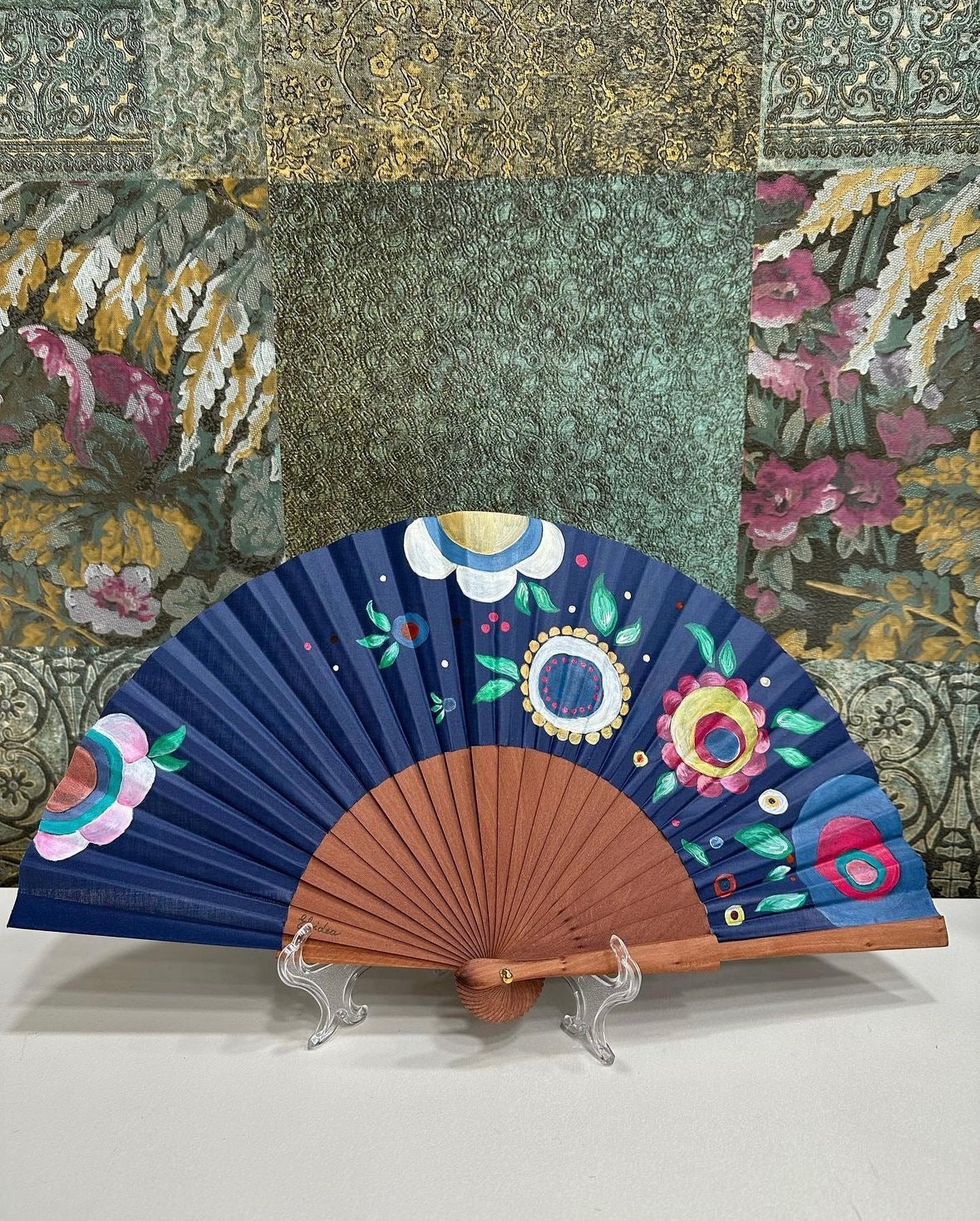 Hand painted fan