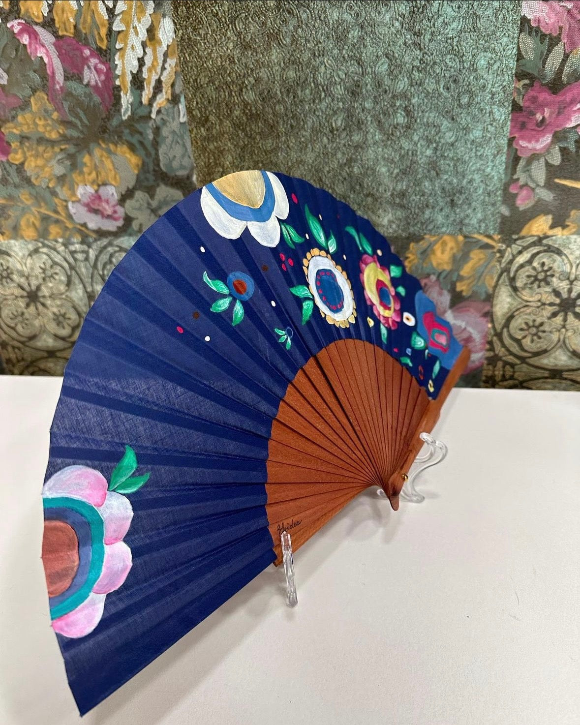 Hand painted fan