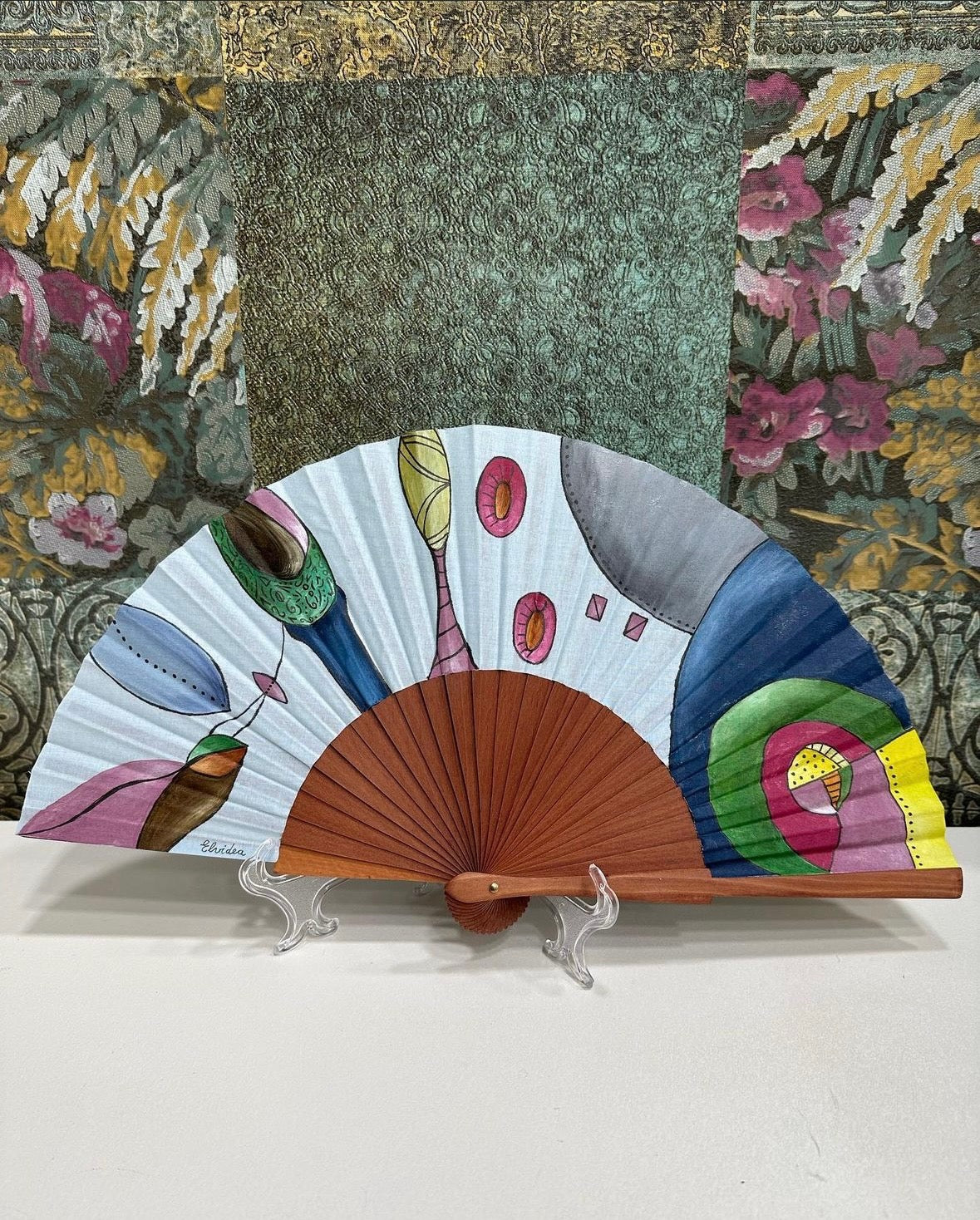 Hand painted fan