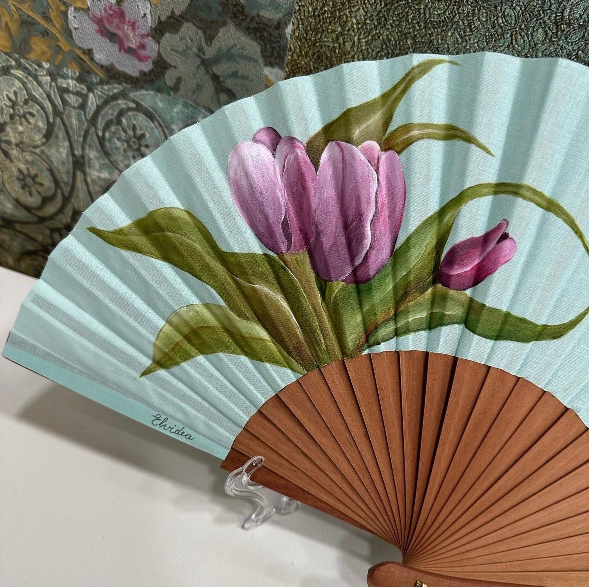 Hand painted fan